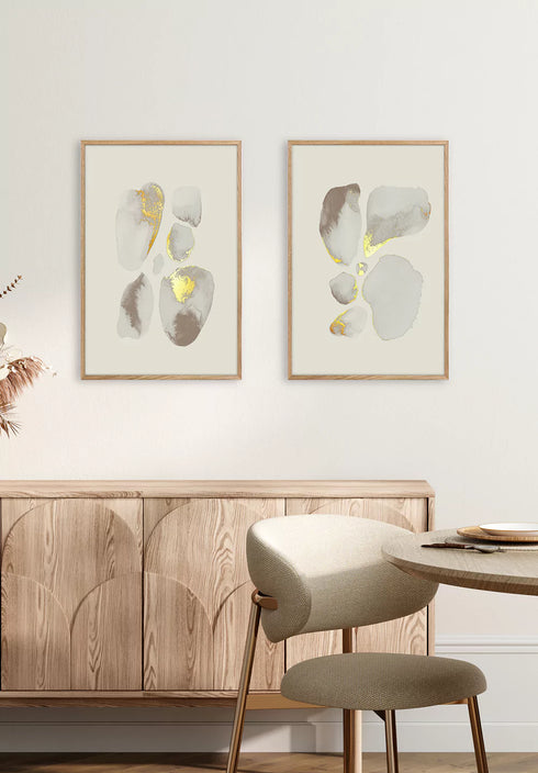 Creme Gemstones Real Gold Set mit 2 Postern 50x70cm